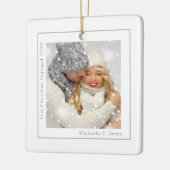 Ornement En Céramique Photo simple Premier Noël (Gauche)