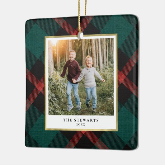 Ornement En Céramique Photo Tradition Plaid (Gauche)