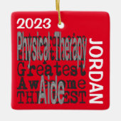 Ornement En Céramique Physothérapie Aide Extraordinaire CUSTOM (Devant)