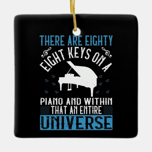 Ornement En Céramique Piano - (Devant)