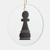 Ornement En Céramique Pièce d'échecs noire de gage (Gauche)