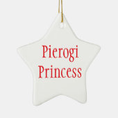 Ornement En Céramique "Pierogi Princess - Joyeux Noël 2024" (Droite)