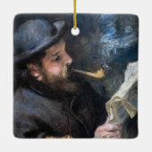 Ornement En Céramique Pierre-Auguste Renoir - Lecture Claude Monet (Dos)