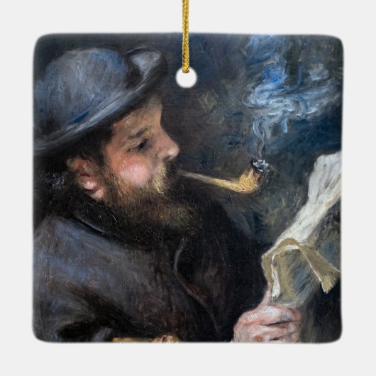 Ornement En Céramique Pierre-Auguste Renoir - Lecture Claude Monet (Dos)