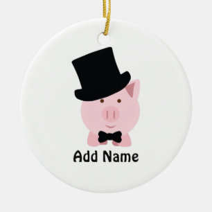 Ornement En Céramique Pig Dapper
