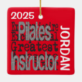 Ornement En Céramique Pilates Instructeur Extraordinaire CUSTOM (Dos)