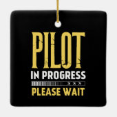 Ornement En Céramique Pilot in Progress – Loading Bar Aviation Design (Dos)