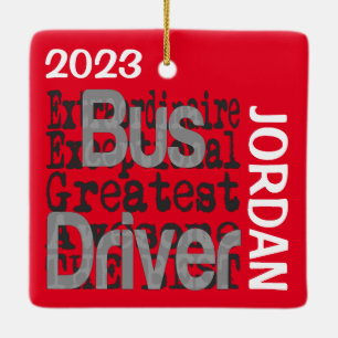 Ornement En Céramique Pilote de bus Extraordinaire CUSTOM