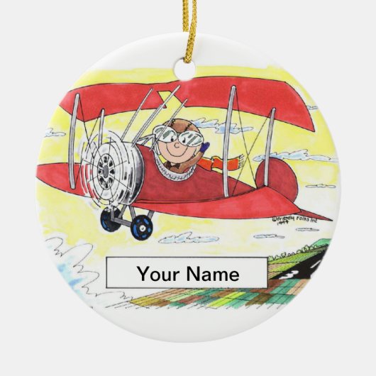 Ornement En Céramique Pilote - Homme (Devant)