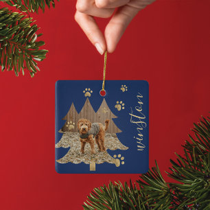 Ornement En Céramique Pine Tree Forest Personnalisé Animaux de compagnie