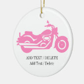 Ornement En Céramique Pink Motorcycle Ornament (Gauche)