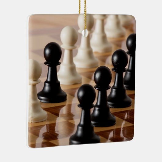 Ornement En Céramique Pions sur le tableau d'échecs (Droite)