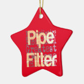 Ornement En Céramique Pipe Fitter Extraordinaire (Gauche)