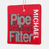 Ornement En Céramique Pipe Fitter Extraordinaire CUSTOM (Gauche)