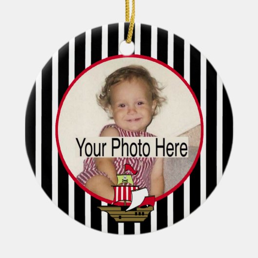 Ornement En Céramique Pirate Ship Photo (Devant)