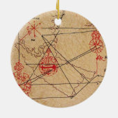 ORNEMENT EN CÉRAMIQUE PIRATES ET PIRATES ANCIENS CARTES DE TRÉSOR (Dos)