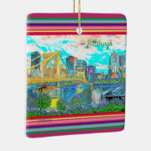 Ornement En Céramique Pittsburgh Orament Retro Photo Art 2 faces (Droite)