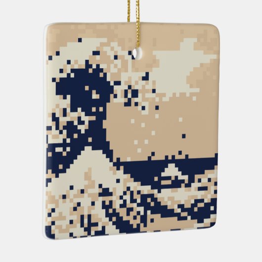Ornement En Céramique Pixel Tsunami 8 bits Pixel Art (Droite)