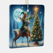 Ornement En Céramique Placing The Star On Top Of Tree (Droite)