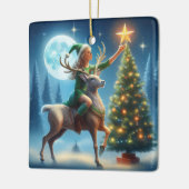 Ornement En Céramique Placing The Star On Top Of Tree (Gauche)