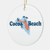 Ornement En Céramique Plage de cacao - conception de carte (Gauche)