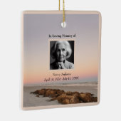 Ornement En Céramique Plage En Mémoire Amoureuse (Droite)