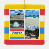 Ornement En Céramique Plage et désert Aruba (Dos)