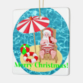 Ornement En Céramique plage santa claus (Gauche)