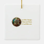 Ornement En Céramique Planche à lèvres Fleurs Coeur Steampunk Series (Dos)