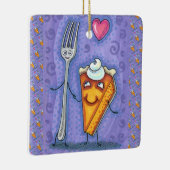 ORNEMENT EN CÉRAMIQUE PLAQUE & CITROUILLE PIE, FAIT L'UN POUR L'AUTRE, R (Droite)