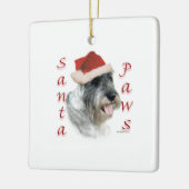 Ornement En Céramique Plaques Père Noël Schnauzer Standard (Gauche)