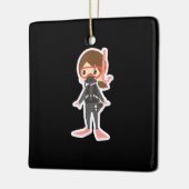 Ornement En Céramique Plongée J'Aime Snorkeling nage fille enfants (Gauche)