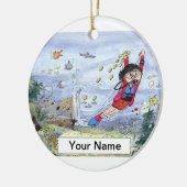 Ornement En Céramique Plongeur autonome - femelle (Gauche)