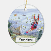 Ornement En Céramique Plongeur - Homme (Gauche)