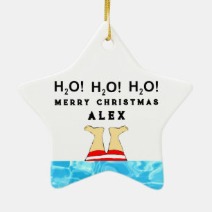 Ornement En Céramique Plongeur nageur personnalisé