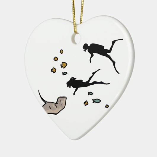 Ornement En Céramique Plongeurs autonomes (Gauche)