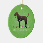 Ornement En Céramique Plott Hound Christmas (Droite)