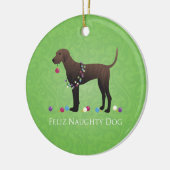 Ornement En Céramique Plott Hound Christmas (Gauche)