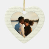 Ornement En Céramique Plum Purple Tree photo Mariage (Dos)