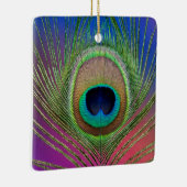 Ornement En Céramique Plume de queue d'un paon (Droite)