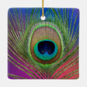 Ornement En Céramique Plume de queue d'un paon (Dos)