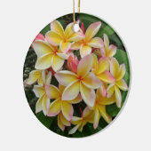 Ornement En Céramique Plumeria hawaïen (Gauche)