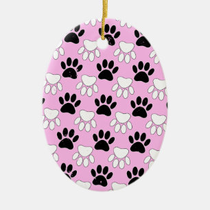 Ornement En Céramique Poches Noires Et Blanches Perdues Sur Arrière - pl