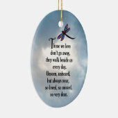 Ornement En Céramique Poème "ainsi aimé" de libellule (Droite)