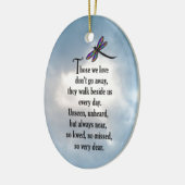 Ornement En Céramique Poème "ainsi aimé" de libellule (Gauche)