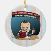 Ornement En Céramique Poids perdant de régime drôle (Dos)