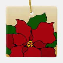 Poinsettia en vitrail