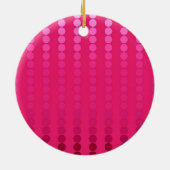 Ornement En Céramique Points satinés - nuances rose fuchsia (Dos)
