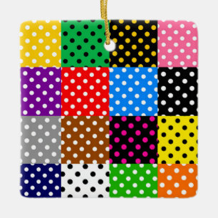 Ornement En Céramique Pois de surfaces composées multicolores