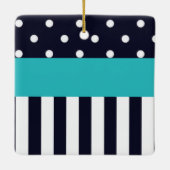 Ornement en céramique pois et rayures (Dos)